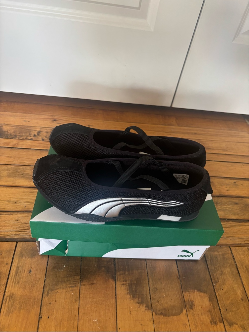 Puma Black Mesh Ballet Flats - Aritzia